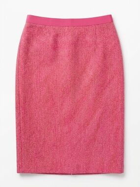 Boden Pink Wool-Blend Pencil Skirt